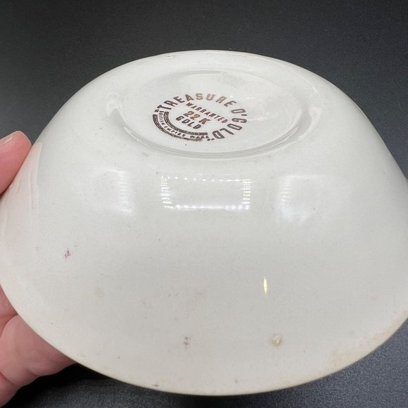 British Empire Ware Treasure O'Gold Fruit Dessert Sauce Bowl 22K Gilt Set of 4 - Picture 9 of 15